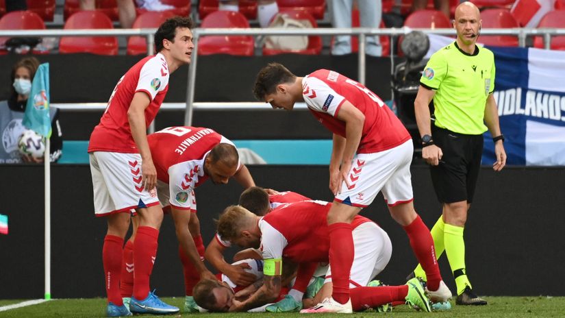 Eriksen collapses on the pitch! Thank God, he's alive and stable