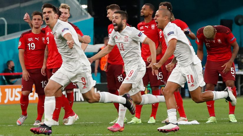 Spain’s biggest fan Manolo breaths a sigh of relief as brave Switzerland finally lose on penalties
