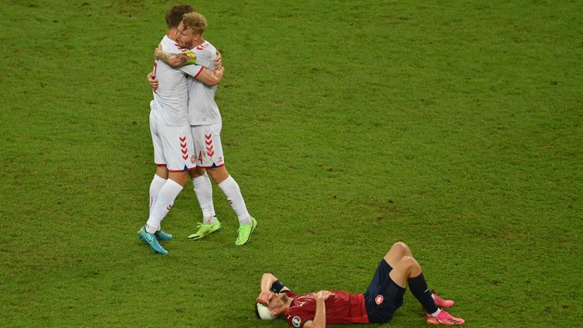 Battle of the underdogs in Baku ends with the resurrected Denmark qualifying to the semi-finals