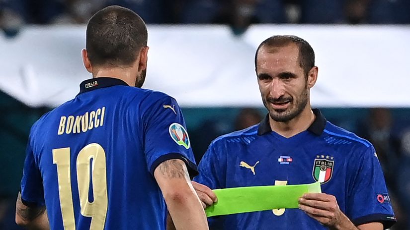 Italy's 70-year-old central defence partnership relishes the challenge of England' young lions