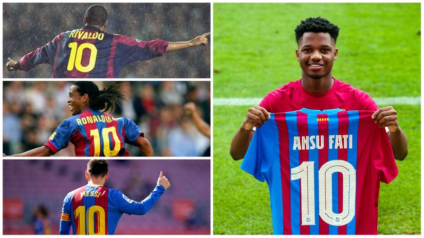 Ansu Fati becomes Barca's first non-South American '10' after two decades