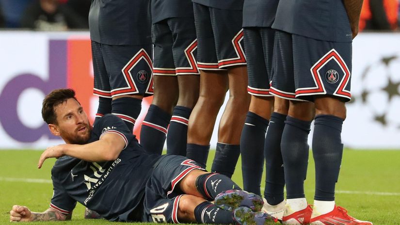 You did what? You let Leo Messi lying on the pitch behind the wall?!