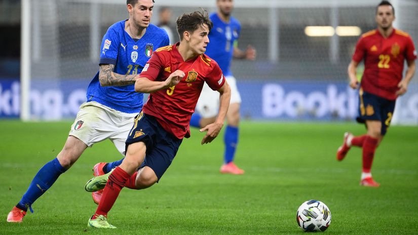 Barca boy Gavi enters history books as he helps Spain to a Nations League semi-final win over Italy