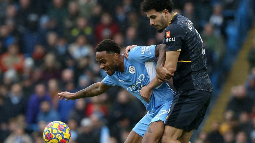 Sterling's 100th Premier League goal and a controversial VAR decision helps City to defeat Wolves