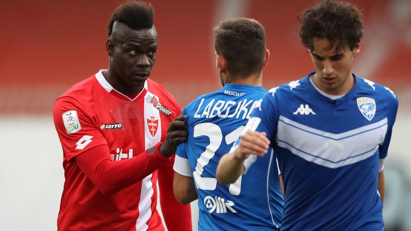 Why always you? Because you're the only one to celebrate a goal by kicking your teammate in the head