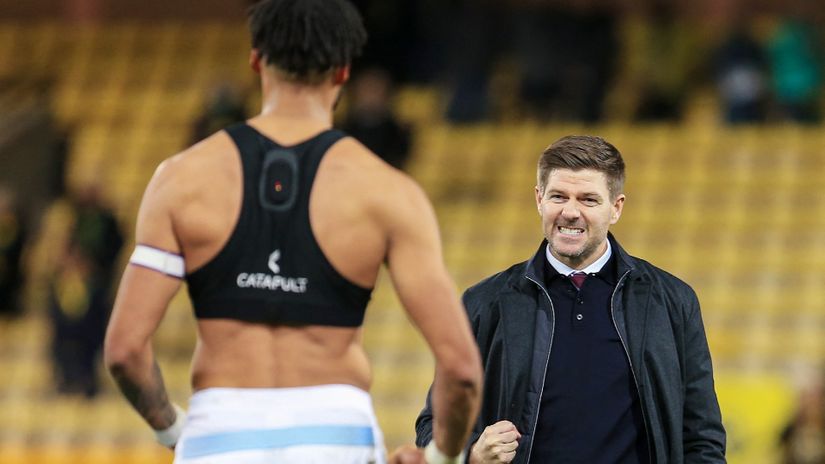 Gerrard says players deserve credit for Villa's rise