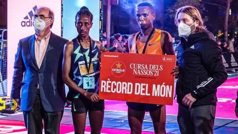 Ethiopian duo break 5km records on New Year's Eve
