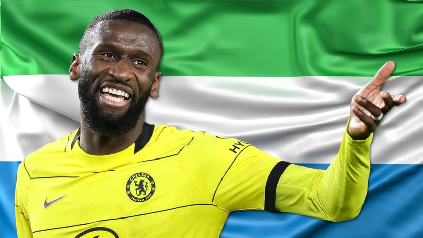 Hero's welcome for kind soul Rudiger as he touches down in Sierra Leone