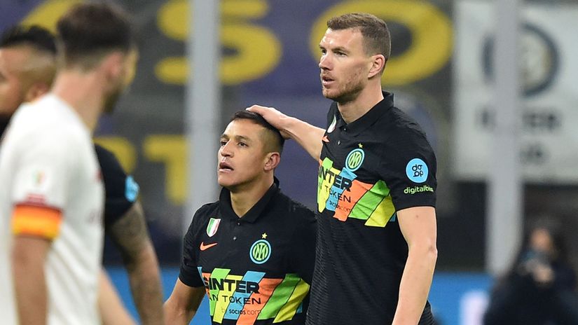 Roma is an easy prey for the big ones: Dzeko's quickfire and Sanchez's projectile send Inter to the semifinals