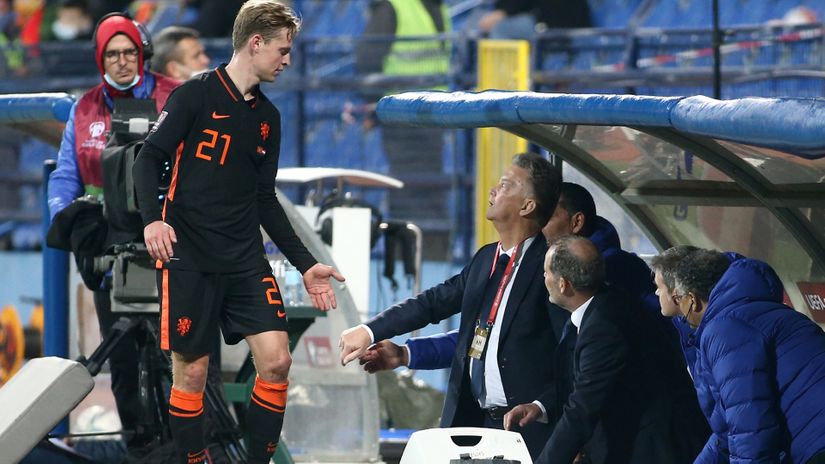 Larger than life: Van Gaal is eager to take the Oranje to the WC despite prostate cancer