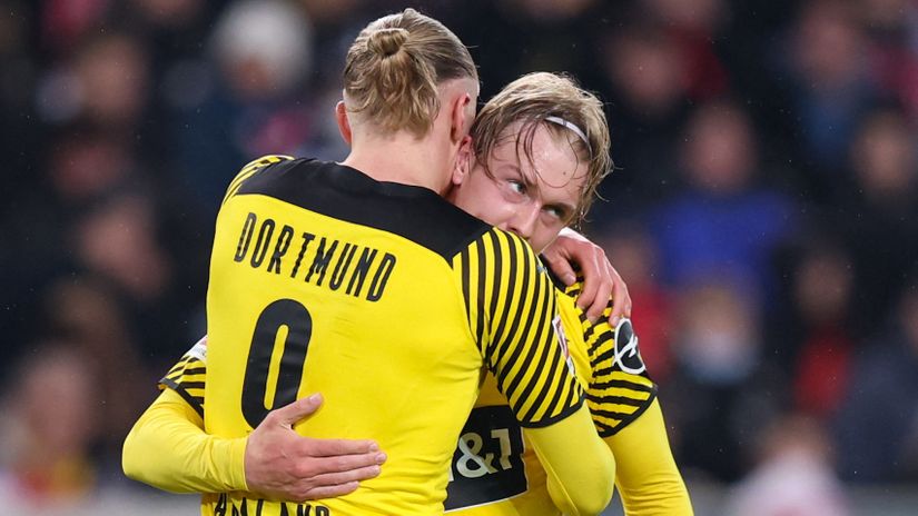 Goalless Haaland turns provider as Brandt takes on goalscoring duty for Dortmund